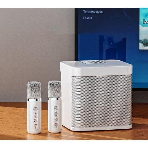 Bluetooth Speaker, Home Karaoke, Equipped With Two Microphones, Comes With A Sound Card Function, A Variety Of Karaoke Sound Effects, Five Kinds Of Voice Mode, White