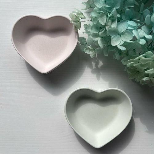 Heart Shape Dish Silicone Mold Cement Storage Box Molds Jewelry Display Tray Resin Epoxy Jesmonite Mould Home Decoration