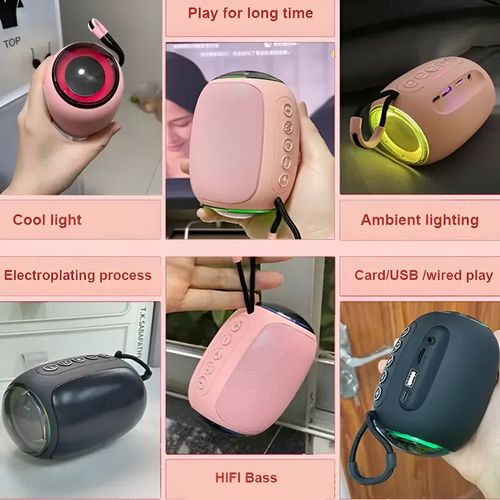 A66 Portable Wireless Bluetooth Speaker, Supports TF Card FM Radio AUX Playback Music - Black