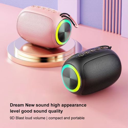 A66 Portable Wireless Bluetooth Speaker, Supports TF Card FM Radio AUX Playback Music - Black
