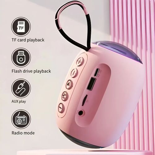 A66 Portable Wireless Bluetooth Speaker, Supports TF Card FM Radio AUX Playback Music - Black