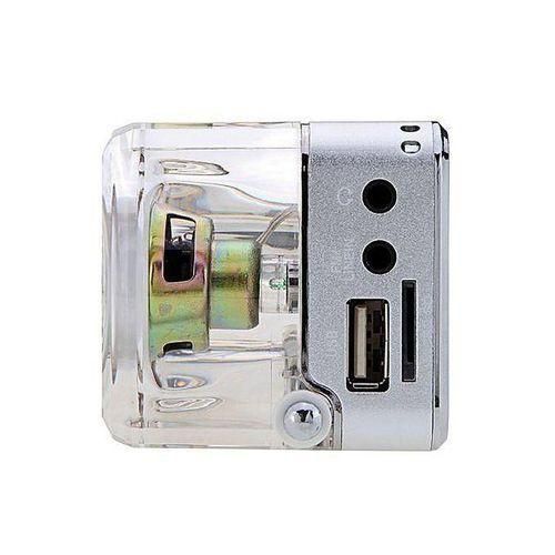 Mini Portable Speaker With FM Radio Micro SDTF Music MP3 Player USB Disk Silver HTS