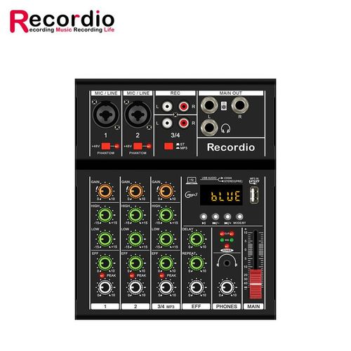 GAX-A4 Professional Portable Digital Dj Console with USB Mixer Cross Border Live Singing 4 Channel Audio Mixer
