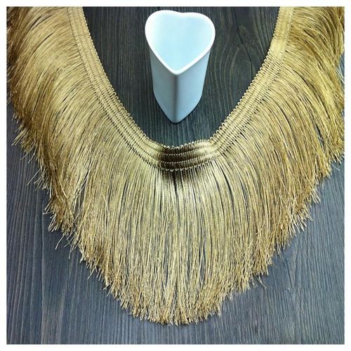Tassel Lace Trim 3 Gold Black Silver Pink Fringe Ribbon Tapes Clothing Latin Dance Skirt Dress Sewing Material Ml504