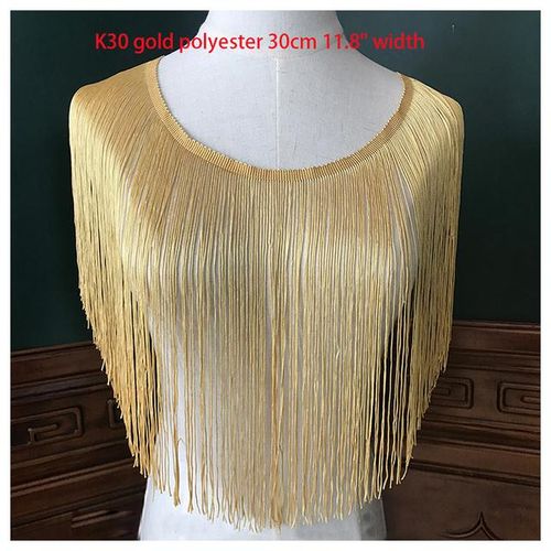 Tassel Lace Trim 3 Gold Black Silver Pink Fringe Ribbon Tapes Clothing Latin Dance Skirt Dress Sewing Material Ml504