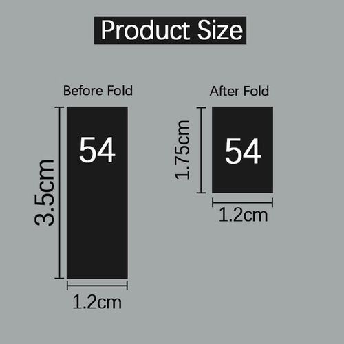500pcs Clothing Size Label Number Black Garment Clothes T Shirt Dress Cloth Pants Fabric Label Tag 35*12mm