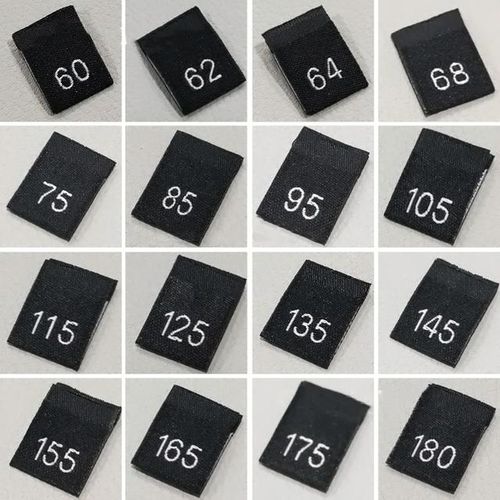 500pcs Clothing Size Label Number Black Garment Clothes T Shirt Dress Cloth Pants Fabric Label Tag 35*12mm