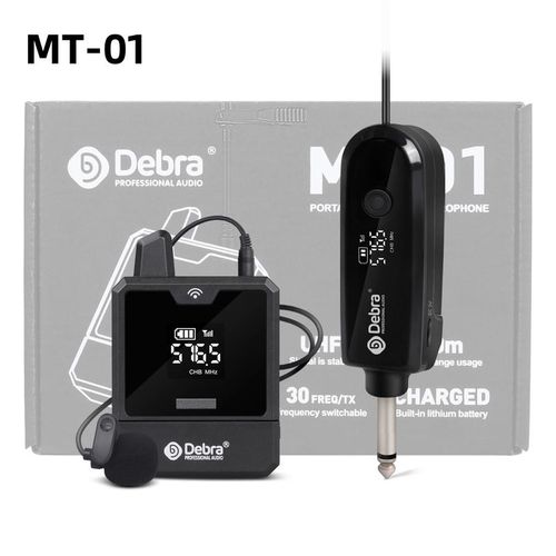 MT102 Portable Wireless Microphone, UHF Plug and Play IEM 501~599mHz, for webcasting, conference, outdoor performance