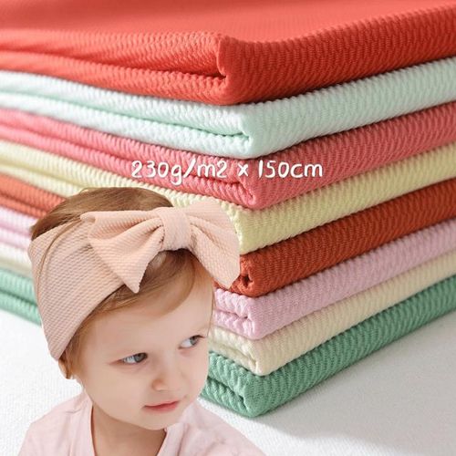 New Rainbow 50x150cm Plain Dyed 230g Textured Liverpool Bubble Fabric For Bows Crafts Sewing Diy Clothes