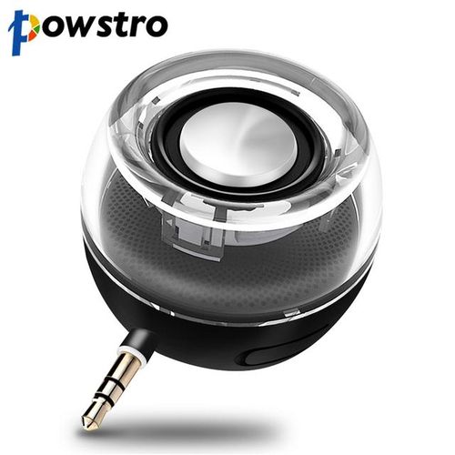 Powstro 3.5mm Mini Portable Speaker Rechargeable Loudspeaker Powerful Clear Bass Plug And Play For Iphone Ipad Samsung Lap Pc