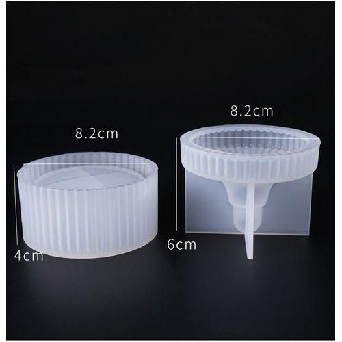 Concrete Candle Vessel Molds With Lid Mold Silicone Storage Box Molds Jesmonite Terazzo Cement Candle Holder Mold