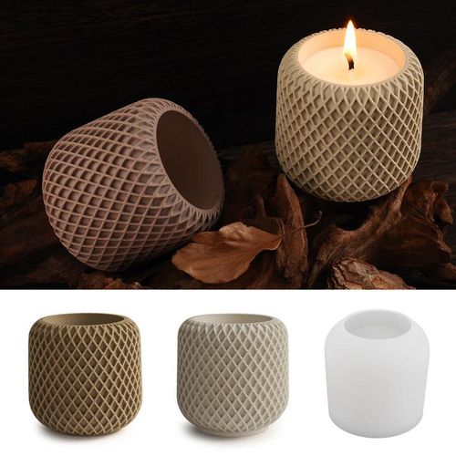 Candle Jar Silicone Molds Diy Cement Storage Jar Diy Candle Cup Pottery Mould Concrete Resin Art Making Supplies Decor