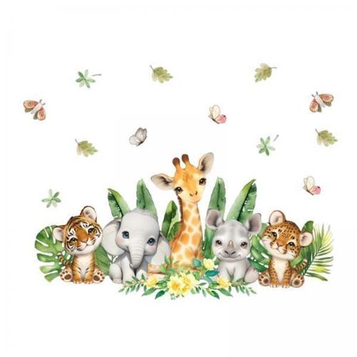 2 Cartoon Animals Wall Sticker Wall Decal Home Decoration