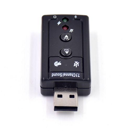 USB External 7.1 Channel Sound Card 3.5mm Jack Microphone Audio Adapter For PC