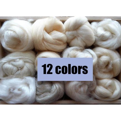 Merino / Silk and Luxury Fibre, Wool roving/ tops / felting,fibre art 100g