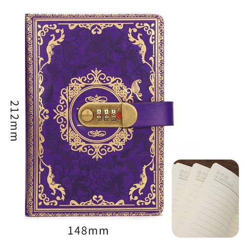 JESJELIU A5 200 Pages Retro Password Book With