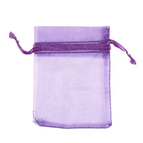 10 Pack Beautiful Dark Organza Gift and Favour Bags 7Cm x 9C