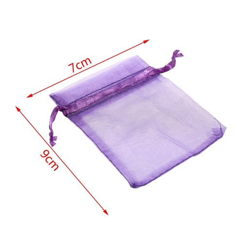 10 Pack Beautiful Dark Organza Gift and Favour Bags 7Cm x 9C