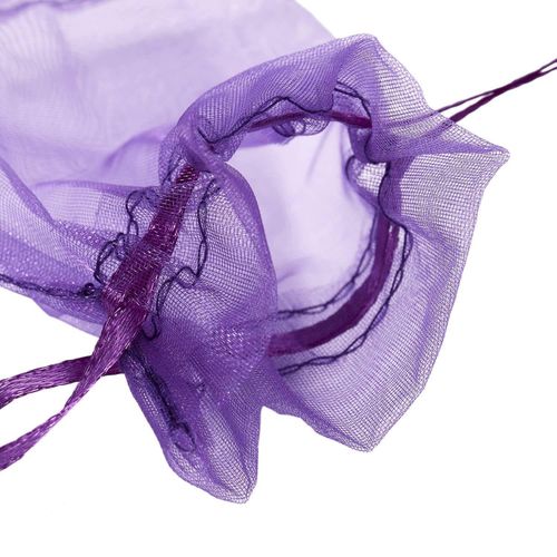 10 Pack Beautiful Dark Organza Gift and Favour Bags 7Cm x 9C