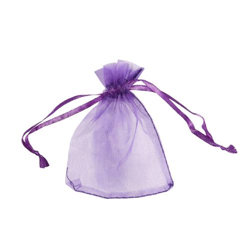 10 Pack Beautiful Dark Organza Gift and Favour Bags 7Cm x 9C