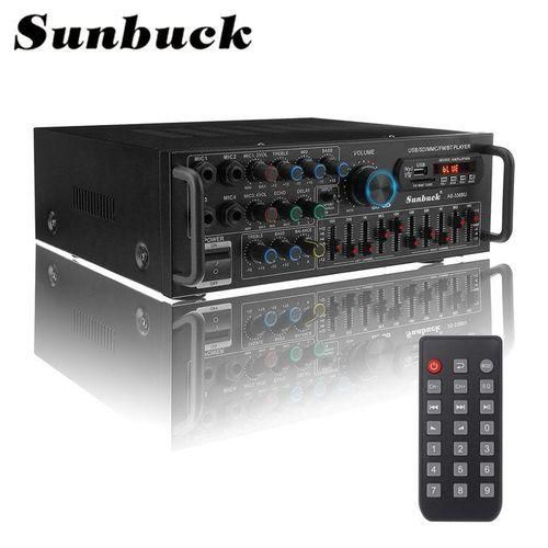 2000W Bluetooth Stereo Amplifier Surround Sound USB SD AMP FM DVD AUX LCD Display Home Cinema Karaoke Remote Control 336BU336BU 220V