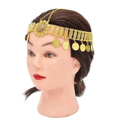 Boho India Ethnic Tribal Hair Accessories Heart Crystal Flower Chains Gypsy Afghan Turkish Tiara Bride Wedding Jewelry