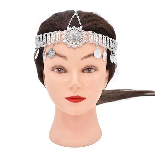 Boho India Ethnic Tribal Hair Accessories Heart Crystal Flower Chains Gypsy Afghan Turkish Tiara Bride Wedding Jewelry
