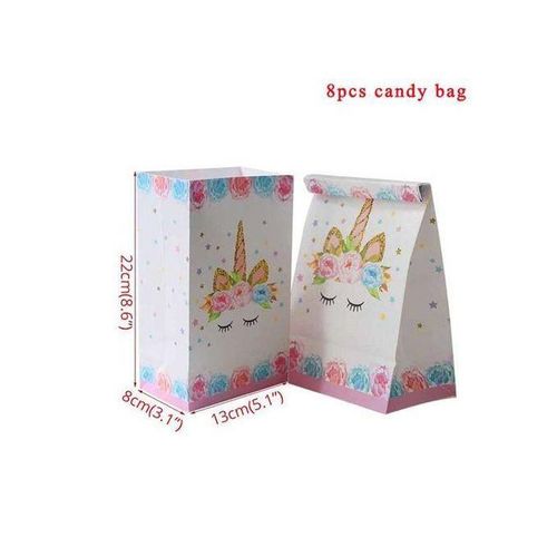 Unicorn Birthday Party Paper Box Popcorn Box Candy Cookies