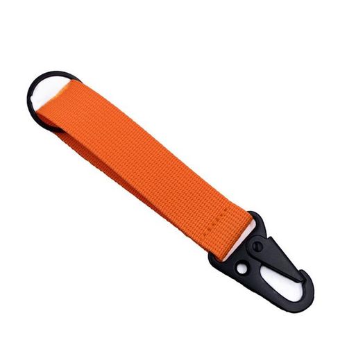 Multifunctional Car Motorcycle Keychain Keyring Nylon Canvas Webbing Tide Brand Diy Key Chain Key Ring Holder Cloth Belt Pendant-Blue