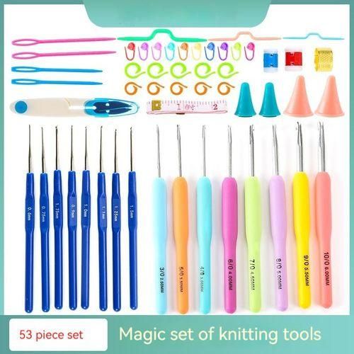 54PCS Crochet Hooks Set Colorful Crochet Hooks Knit