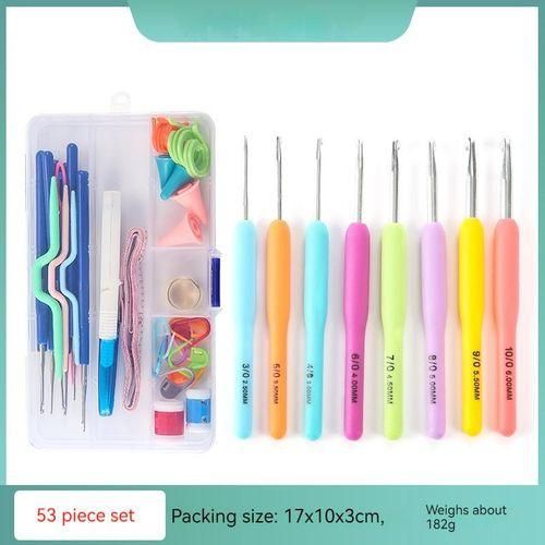 54PCS Crochet Hooks Set Colorful Crochet Hooks Knit