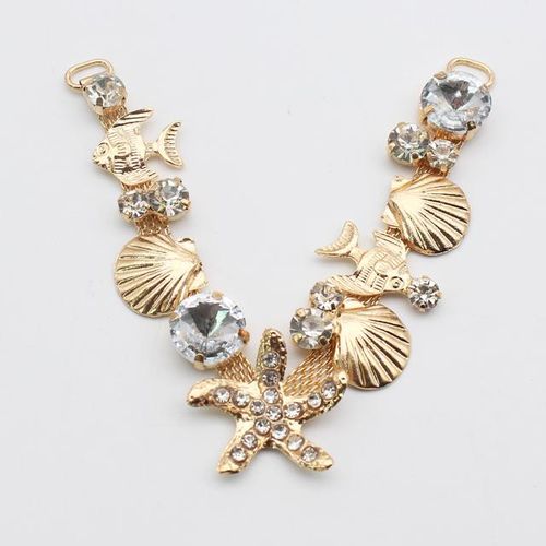 Creative 1pcs Starfish Metal Clothing Link Accessories Shoe Chain Flip-Flops Sandals Diy Decoration