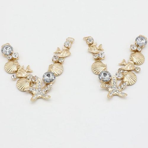 Creative 1pcs Starfish Metal Clothing Link Accessories Shoe Chain Flip-Flops Sandals Diy Decoration