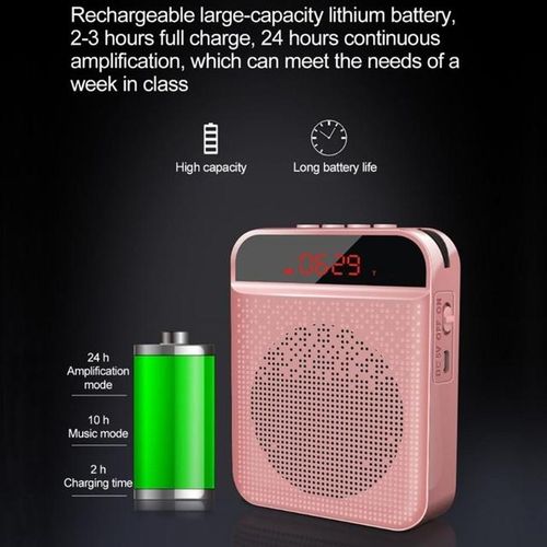 Mini Voice Amplifier Portable Rechargeable Bluetooth Speaker With Microphone 5w 3000mah Pa System For Teacher Tour Guide