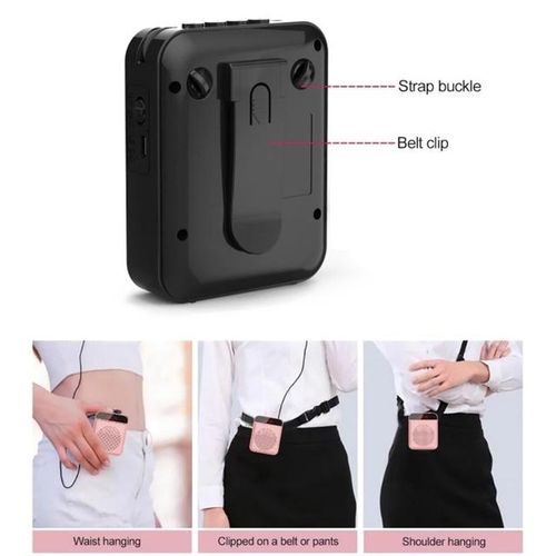 Mini Voice Amplifier Portable Rechargeable Bluetooth Speaker With Microphone 5w 3000mah Pa System For Teacher Tour Guide