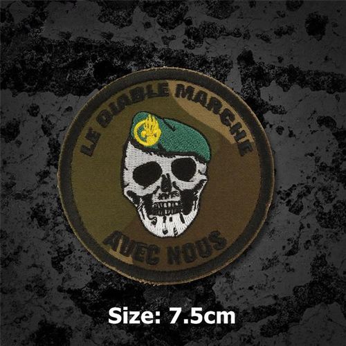 Foreign Legion Embroidery Patches 2nd Parachute Regiment Walk With Devil Badge Honneur Warrior Diy Decor