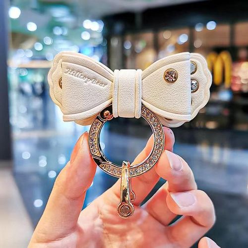 Metal Ring Car Keyring Gold Rhinestone Cute Keychain Accessories for Women Girls Motos Moto Car Key Holder-Blue