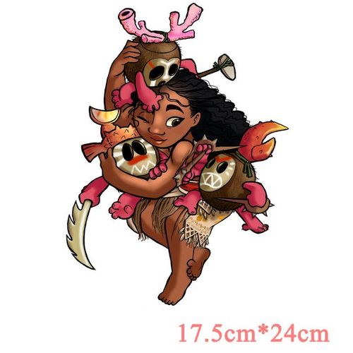 Moana Patch Patches For Clothing Heat Transfer Parches Bordados Para La Ropa Appliques On Vinyl For Clothes