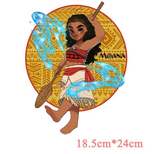 Moana Patch Patches For Clothing Heat Transfer Parches Bordados Para La Ropa Appliques On Vinyl For Clothes