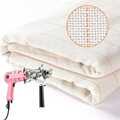 1x1m Primary Tufting Cloth Marked Lines For Carpet Cut And Loop Pile Tufting Diy Monk Cloth Tapestry Rug Making Needlework