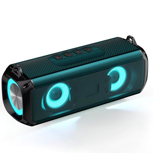 Rockmia RGB Fashion Trend Wireless Bluetooth Speaker Portable Outdoor Music Player with RGB Lighting Effect - Green