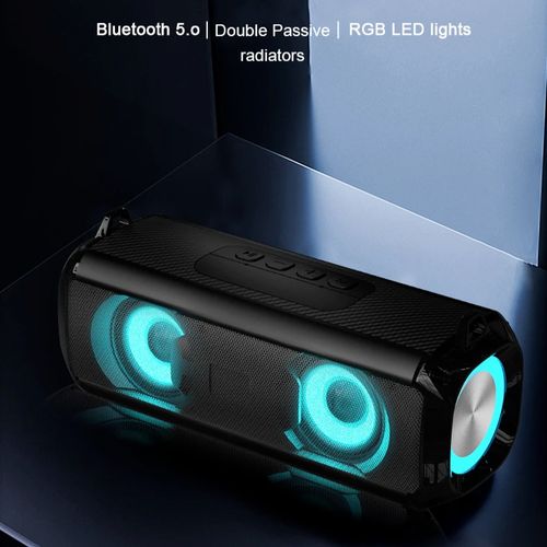 Rockmia RGB Fashion Trend Wireless Bluetooth Speaker Portable Outdoor Music Player with RGB Lighting Effect - Green