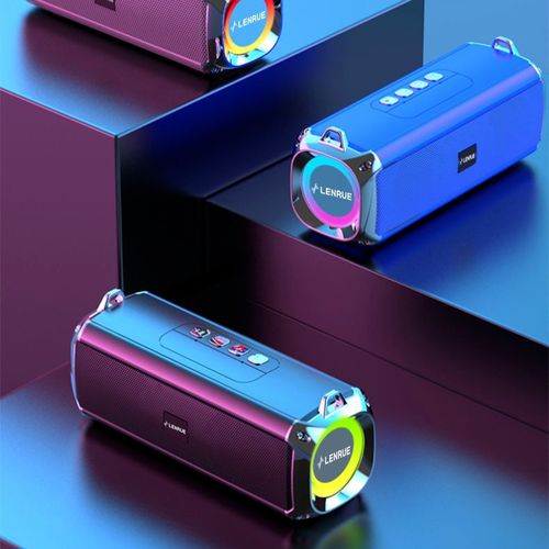Rockmia RGB Fashion Trend Wireless Bluetooth Speaker Portable Outdoor Music Player with RGB Lighting Effect - Green