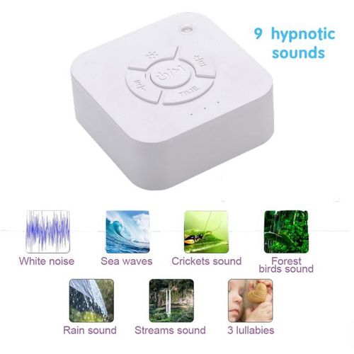 White Noise Sound Machine USB Rechargeable Sleep Baby Sound Machine Timed Shutdown For Baby Sleep Soother Travel