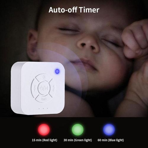 White Noise Sound Machine USB Rechargeable Sleep Baby Sound Machine Timed Shutdown For Baby Sleep Soother Travel