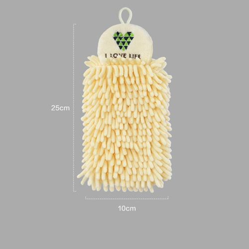 2Pcs Kitchen Hanging Towels Set Chenille Hand Face Wipe Towels Bathroom Washcloths