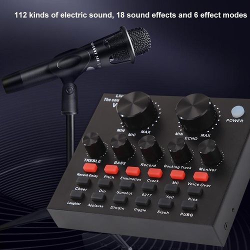 Freeboss Bluetooth Computer Record Sound USB Record 6 Channel Digital Effects Audio Mixer for Mobile Phone Computer PC