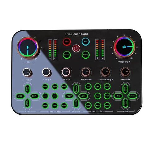 Professional 48V Microphone Sound DJ16 Live Broadcast Audio Mixer For Mobilephone Karaoke Singing Equipment K600