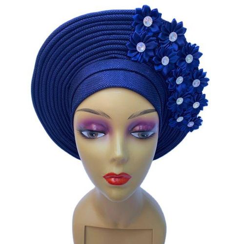 Nigerian Auto Gele Aso Oke Style Headtie Bonnet Femme Turbans Wraps Caps Hat Scarfs For Women Party Wear