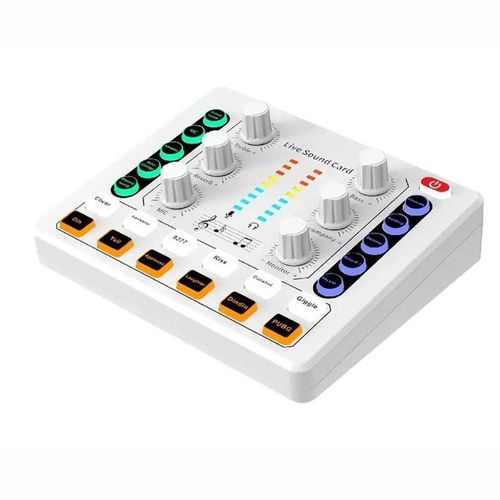 Live Sound and Audio Interface with DJ Mixer Effects and Voice Changer Stereo Audio Mixer For Youtube Streaming